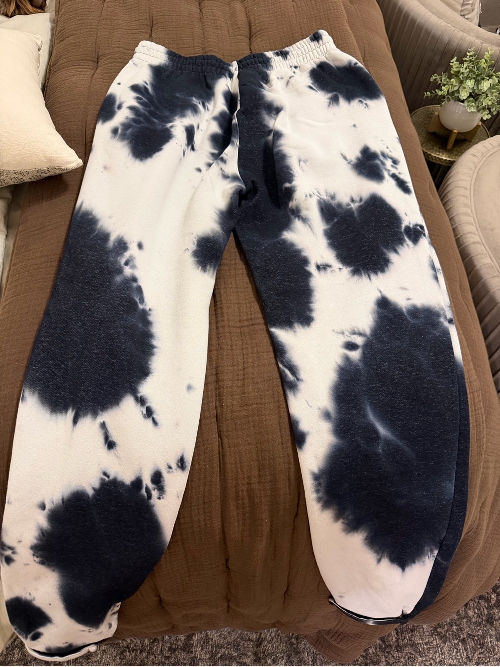 Tie-Dye Black and White Sweatpants